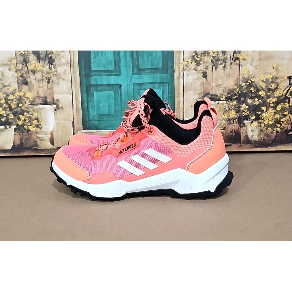 Adidas Terrex AX4 Coral Pink White Hiking Sneakers HQ1047 Womens Size 9.5